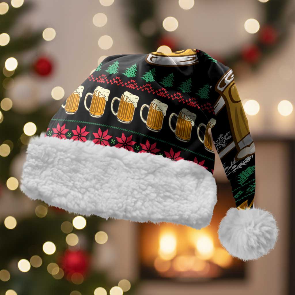 Drinker Bell Christmas Santa Hat Funny Xmas Holiday Patterns - Wonder Print Shop