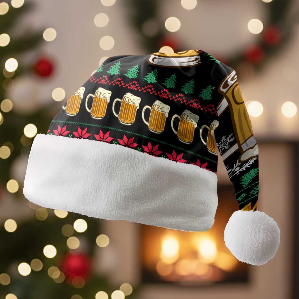 Drinker Bell Christmas Santa Hat Funny Xmas Holiday Patterns - Wonder Print Shop