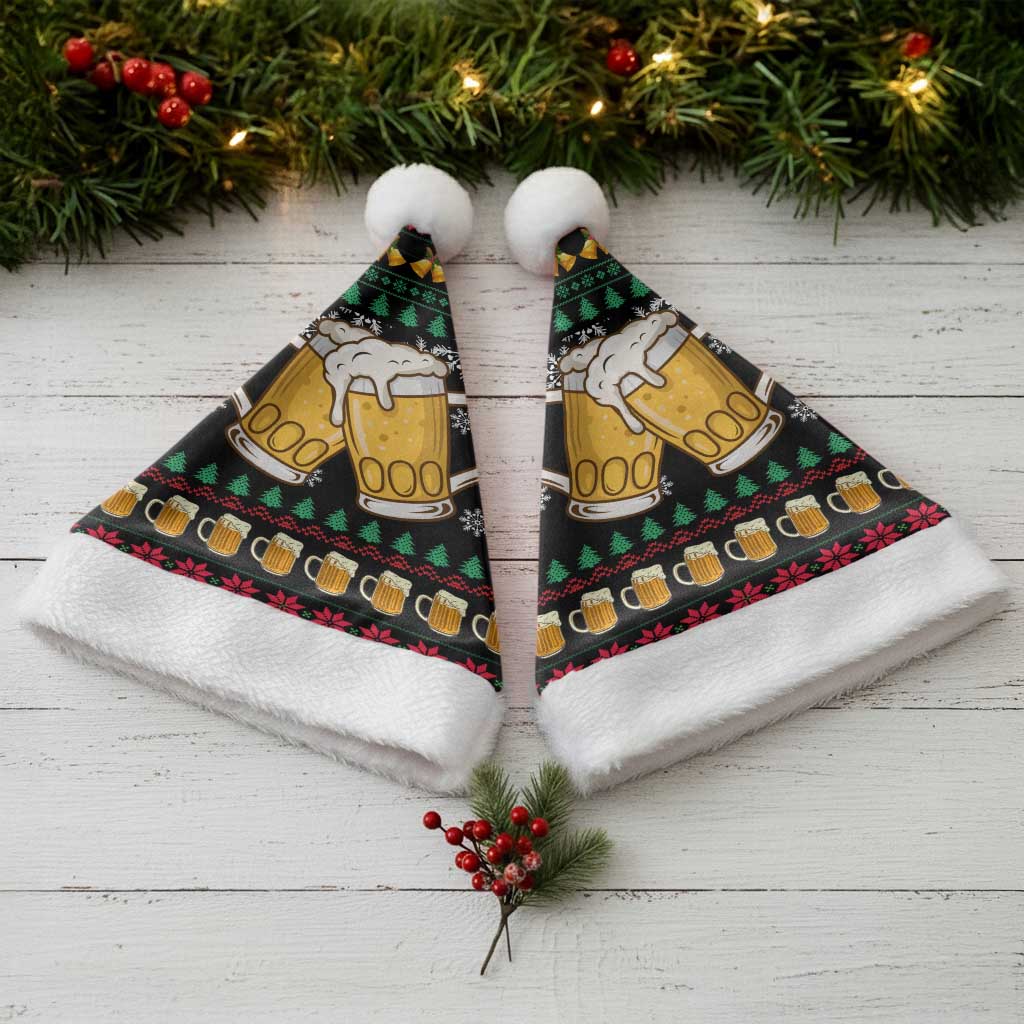Drinker Bell Christmas Santa Hat Funny Xmas Holiday Patterns - Wonder Print Shop