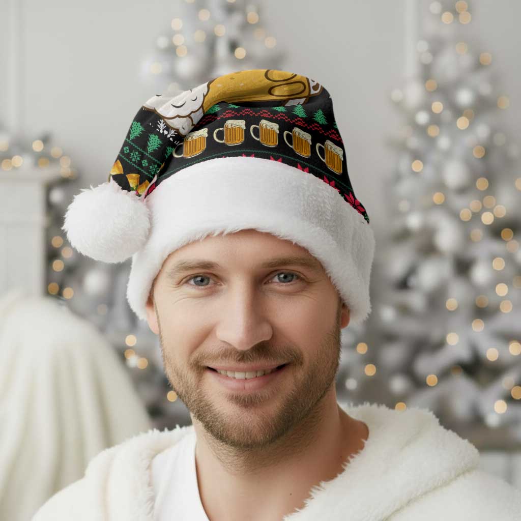Drinker Bell Christmas Santa Hat Funny Xmas Holiday Patterns - Wonder Print Shop