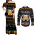 Drinker Bell Christmas Couples Matching Off Shoulder Maxi Dress and Long Sleeve Button Shirt Funny Xmas Holiday Patterns - Wonder Print Shop