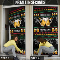 Drinker Bell Christmas Door Cover Funny Xmas Holiday Patterns - Wonder Print Shop