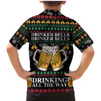 Drinker Bell Christmas Family Matching Mermaid Dress and Hawaiian Shirt Funny Xmas Holiday Patterns - Wonder Print Shop
