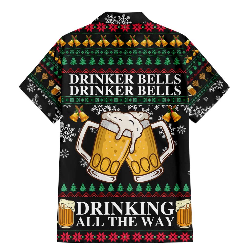 Drinker Bell Christmas Family Matching Mermaid Dress and Hawaiian Shirt Funny Xmas Holiday Patterns - Wonder Print Shop