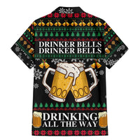 Drinker Bell Christmas Family Matching Mermaid Dress and Hawaiian Shirt Funny Xmas Holiday Patterns - Wonder Print Shop