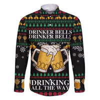 Drinker Bell Christmas Family Matching Puletasi and Hawaiian Shirt Funny Xmas Holiday Patterns - Wonder Print Shop