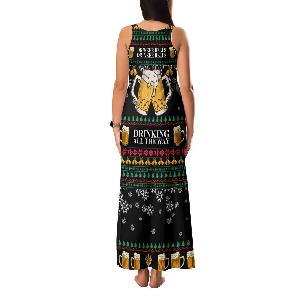 Drinker Bell Christmas Family Matching Tank Maxi Dress and Hawaiian Shirt Funny Xmas Holiday Patterns - Wonder Print Shop
