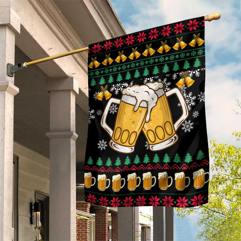 Drinker Bell Christmas Garden Flag Funny Xmas Holiday Patterns - Wonder Print Shop