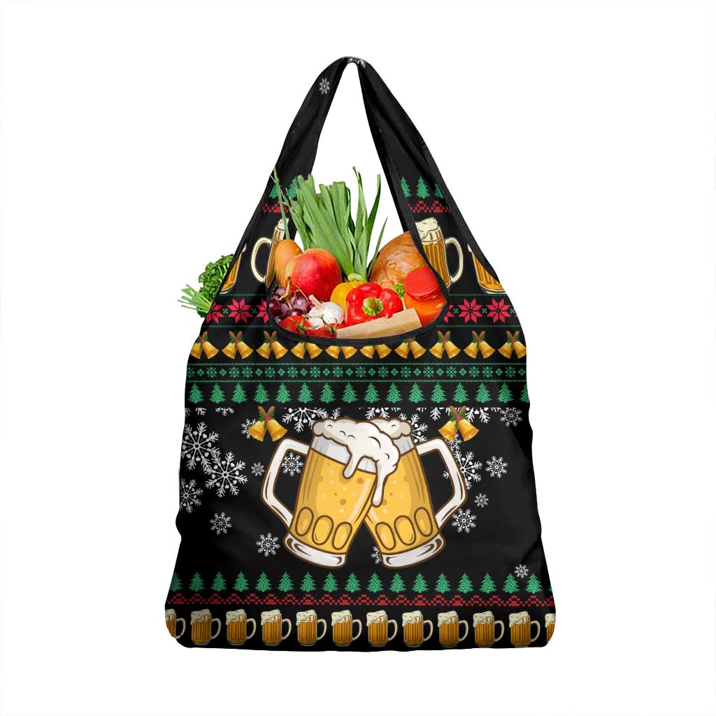 Drinker Bell Christmas Grocery Bag Funny Xmas Holiday Patterns - Wonder Print Shop