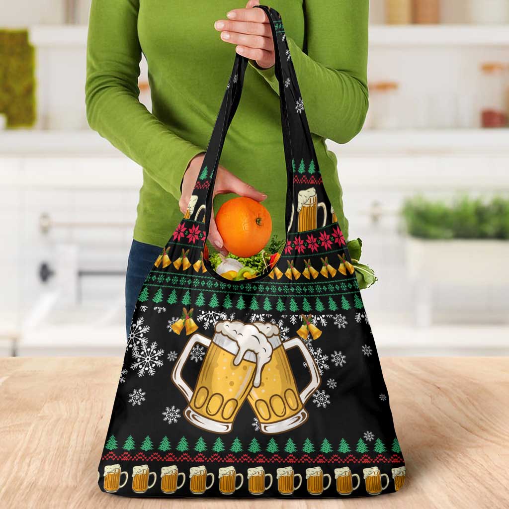 Drinker Bell Christmas Grocery Bag Funny Xmas Holiday Patterns - Wonder Print Shop