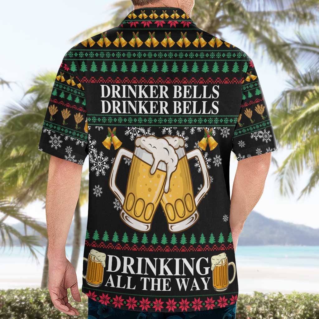 Drinker Bell Christmas Hawaiian Shirt Funny Xmas Holiday Patterns - Wonder Print Shop