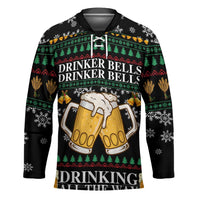 Drinker Bell Christmas Hockey Jersey Funny Xmas Holiday Patterns - Wonder Print Shop