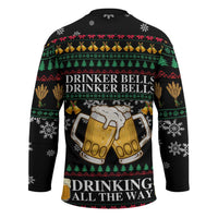 Drinker Bell Christmas Hockey Jersey Funny Xmas Holiday Patterns - Wonder Print Shop