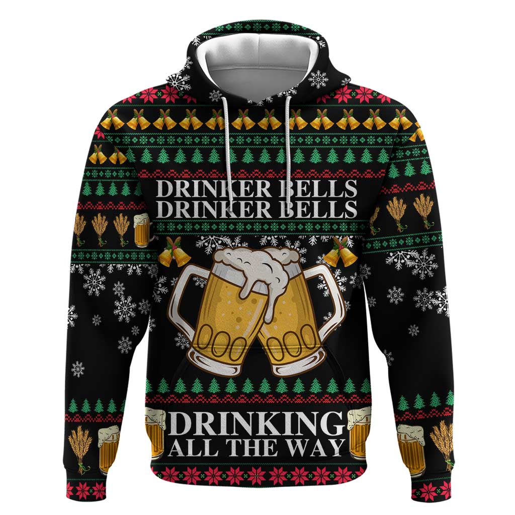 Drinker Bell Christmas Hoodie Funny Xmas Holiday Patterns - Wonder Print Shop