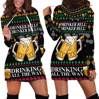 Drinker Bell Christmas Hoodie Dress Funny Xmas Holiday Patterns - Wonder Print Shop