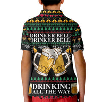 Drinker Bell Christmas Kid Polo Shirt Funny Xmas Holiday Patterns - Wonder Print Shop