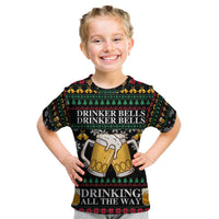 Drinker Bell Christmas Kid T Shirt Funny Xmas Holiday Patterns - Wonder Print Shop