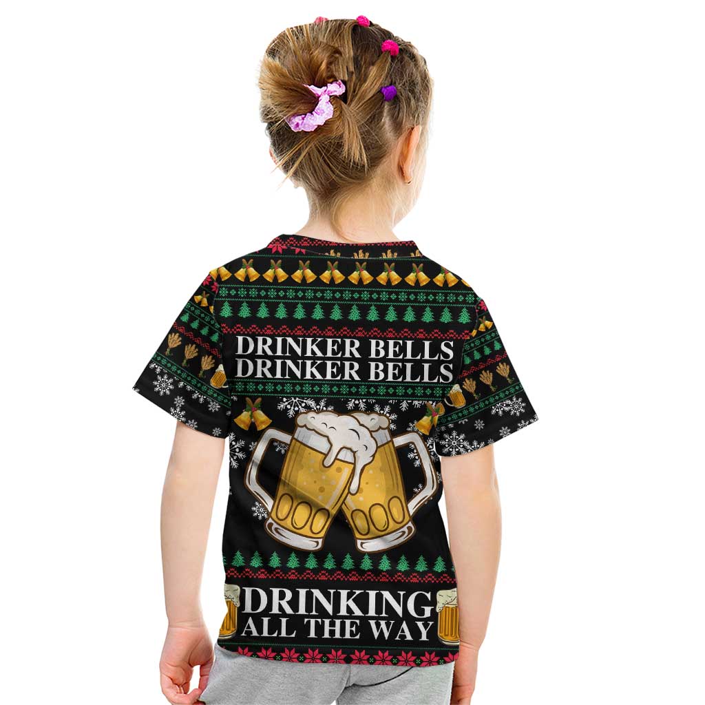 Drinker Bell Christmas Kid T Shirt Funny Xmas Holiday Patterns - Wonder Print Shop