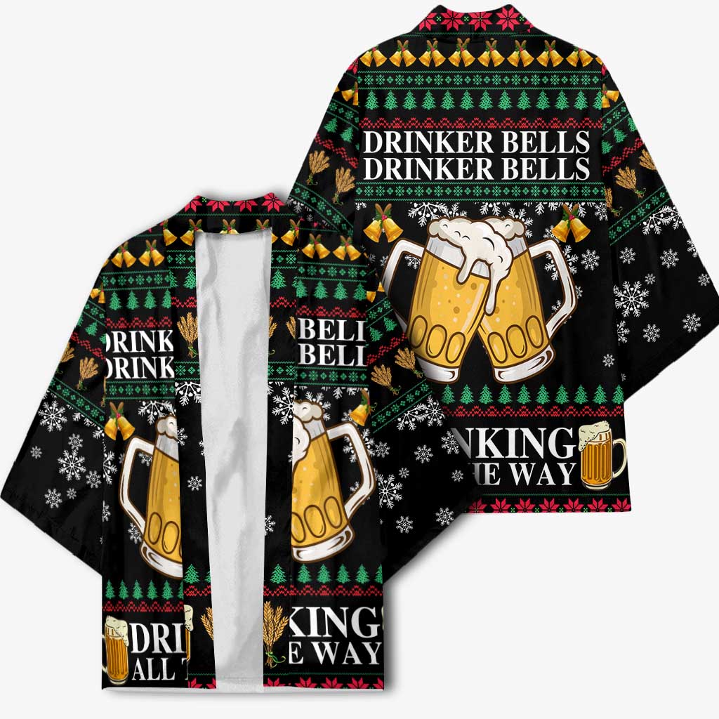 Drinker Bell Christmas Kimono Funny Xmas Holiday Patterns - Wonder Print Shop