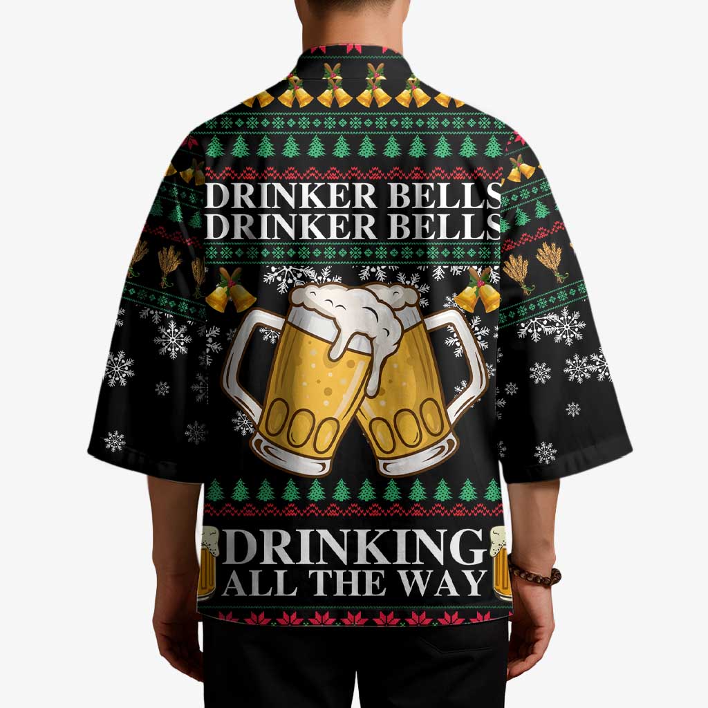 Drinker Bell Christmas Kimono Funny Xmas Holiday Patterns - Wonder Print Shop