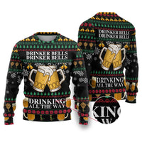 Drinker Bell Christmas Ugly Christmas Sweater Funny Xmas Holiday Patterns - Wonder Print Shop