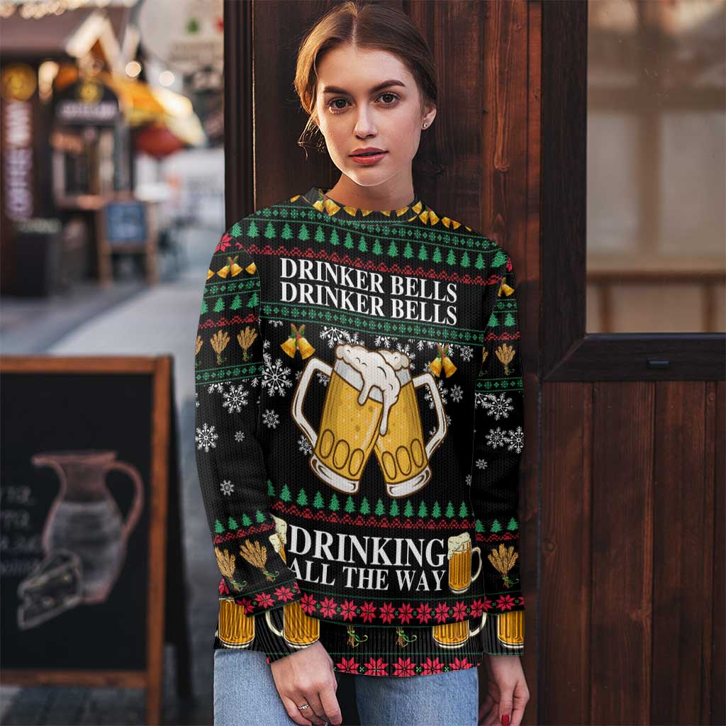 Drinker Bell Christmas Ugly Christmas Sweater Funny Xmas Holiday Patterns - Wonder Print Shop