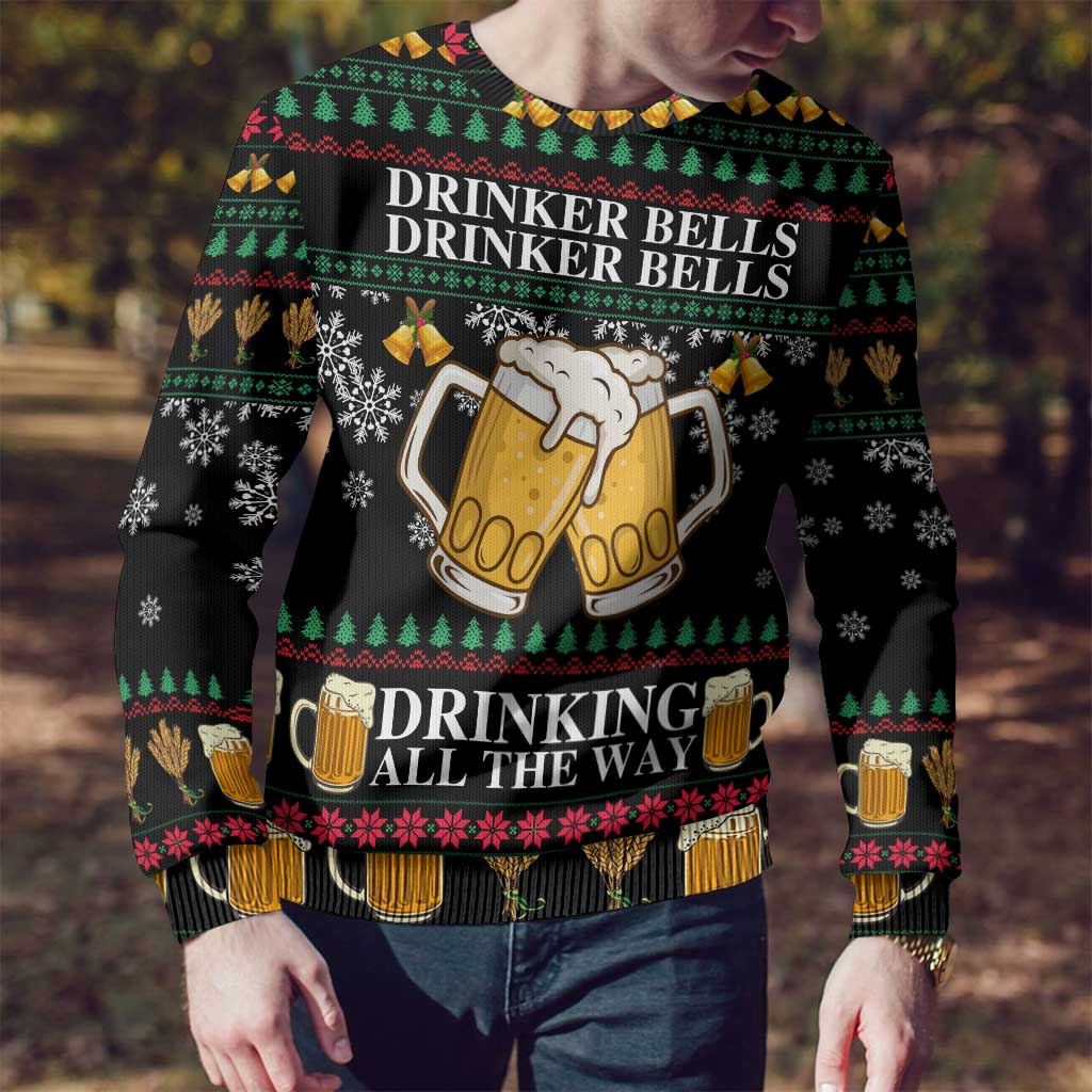 Drinker Bell Christmas Ugly Christmas Sweater Funny Xmas Holiday Patterns - Wonder Print Shop