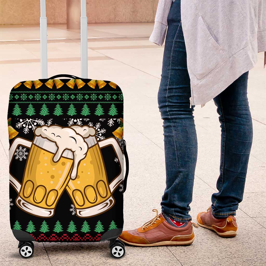 Drinker Bell Christmas Luggage Cover Funny Xmas Holiday Patterns - Wonder Print Shop