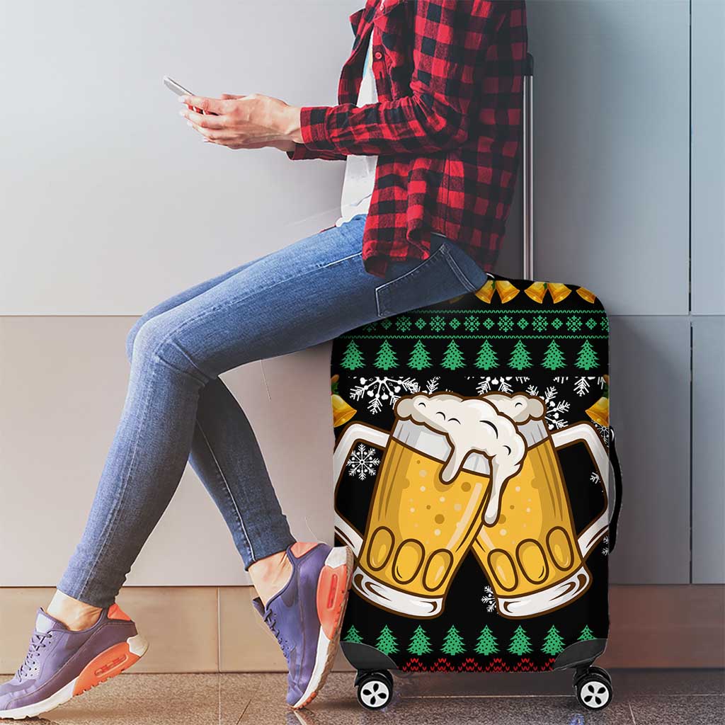 Drinker Bell Christmas Luggage Cover Funny Xmas Holiday Patterns - Wonder Print Shop