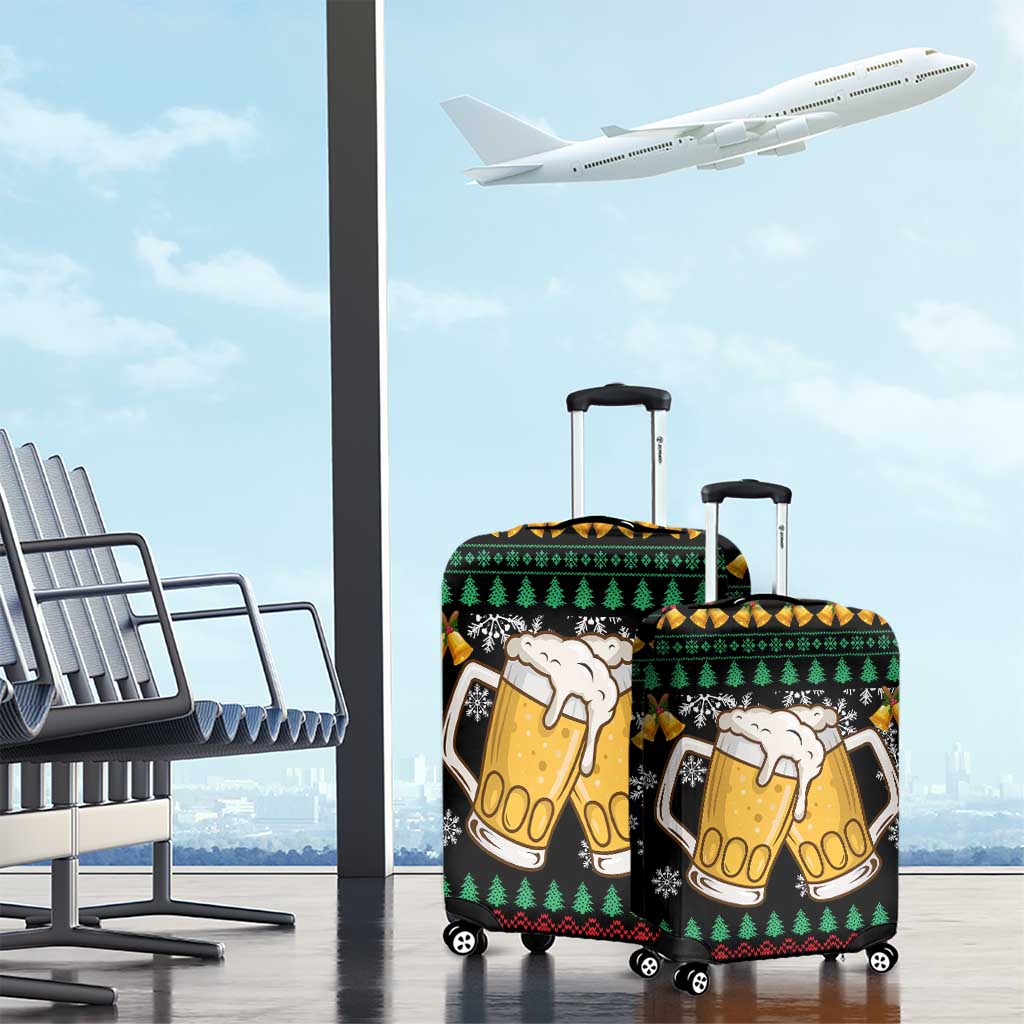 Drinker Bell Christmas Luggage Cover Funny Xmas Holiday Patterns - Wonder Print Shop
