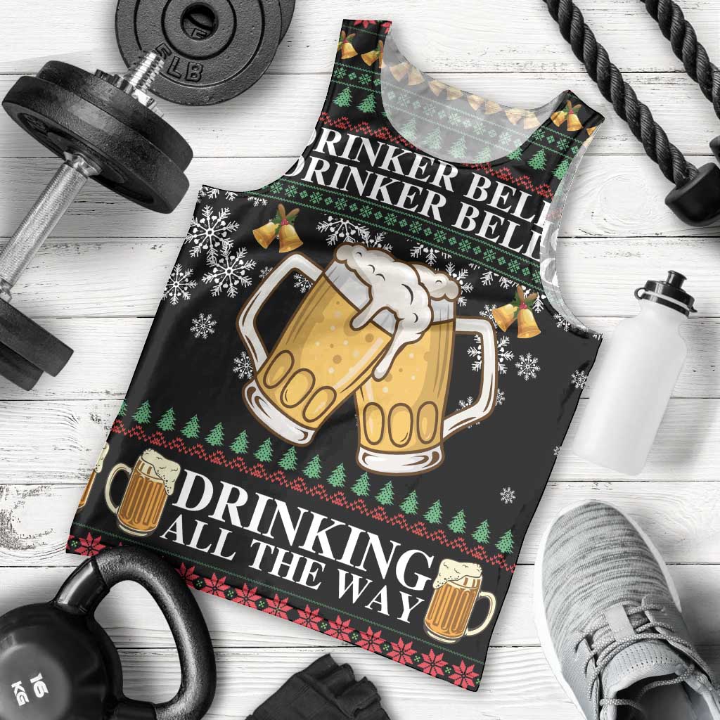Drinker Bell Christmas Men Tank Top Funny Xmas Holiday Patterns - Wonder Print Shop