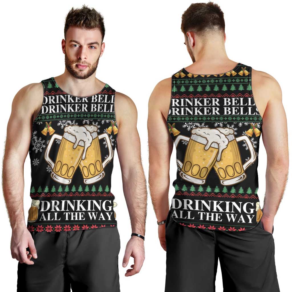 Drinker Bell Christmas Men Tank Top Funny Xmas Holiday Patterns - Wonder Print Shop