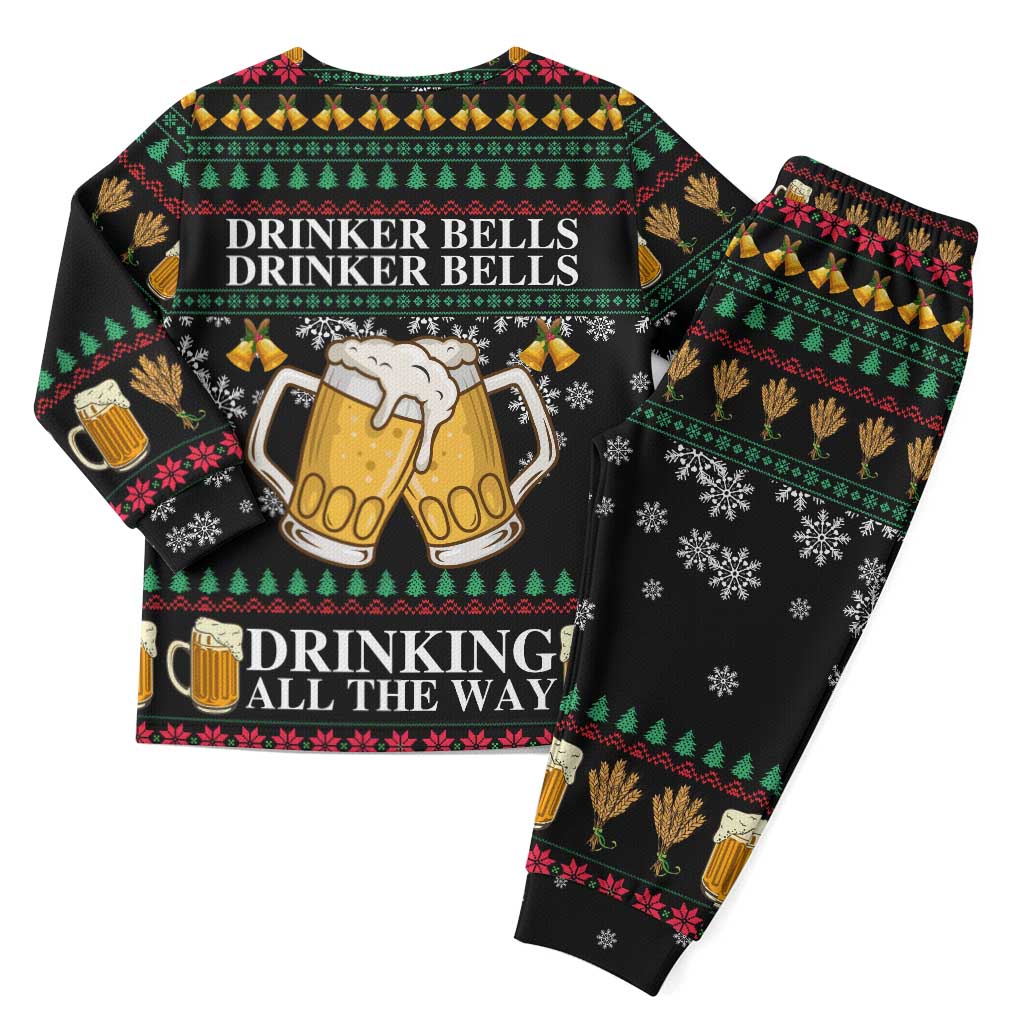 Drinker Bell Christmas Pajama Set Funny Xmas Holiday Patterns - Wonder Print Shop