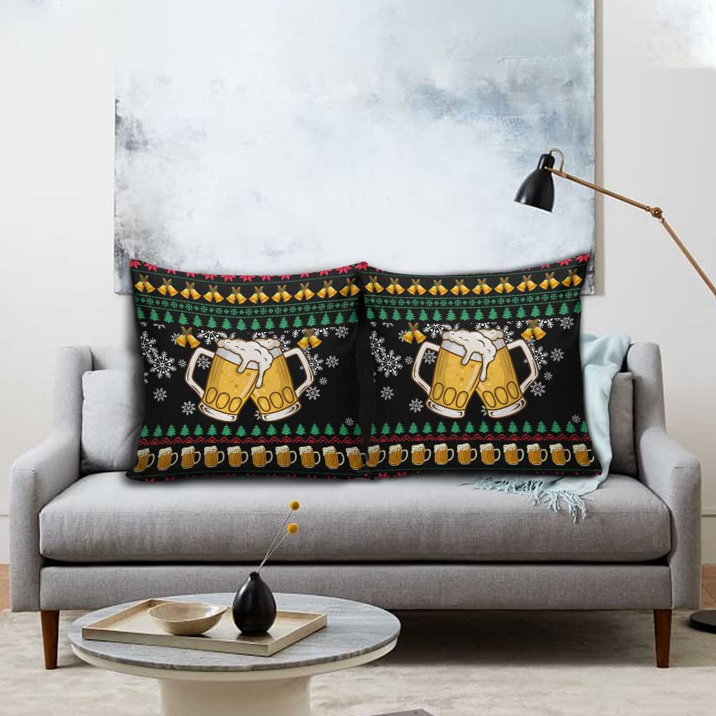 Drinker Bell Christmas Pillow Cover Funny Xmas Holiday Patterns - Wonder Print Shop