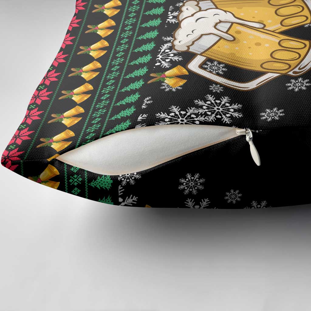 Drinker Bell Christmas Pillow Cover Funny Xmas Holiday Patterns - Wonder Print Shop