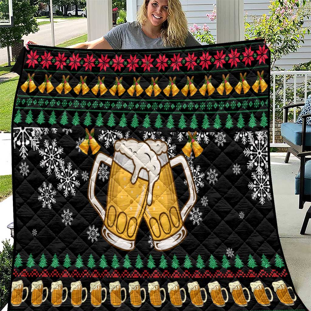 Drinker Bell Christmas Quilt Funny Xmas Holiday Patterns - Wonder Print Shop