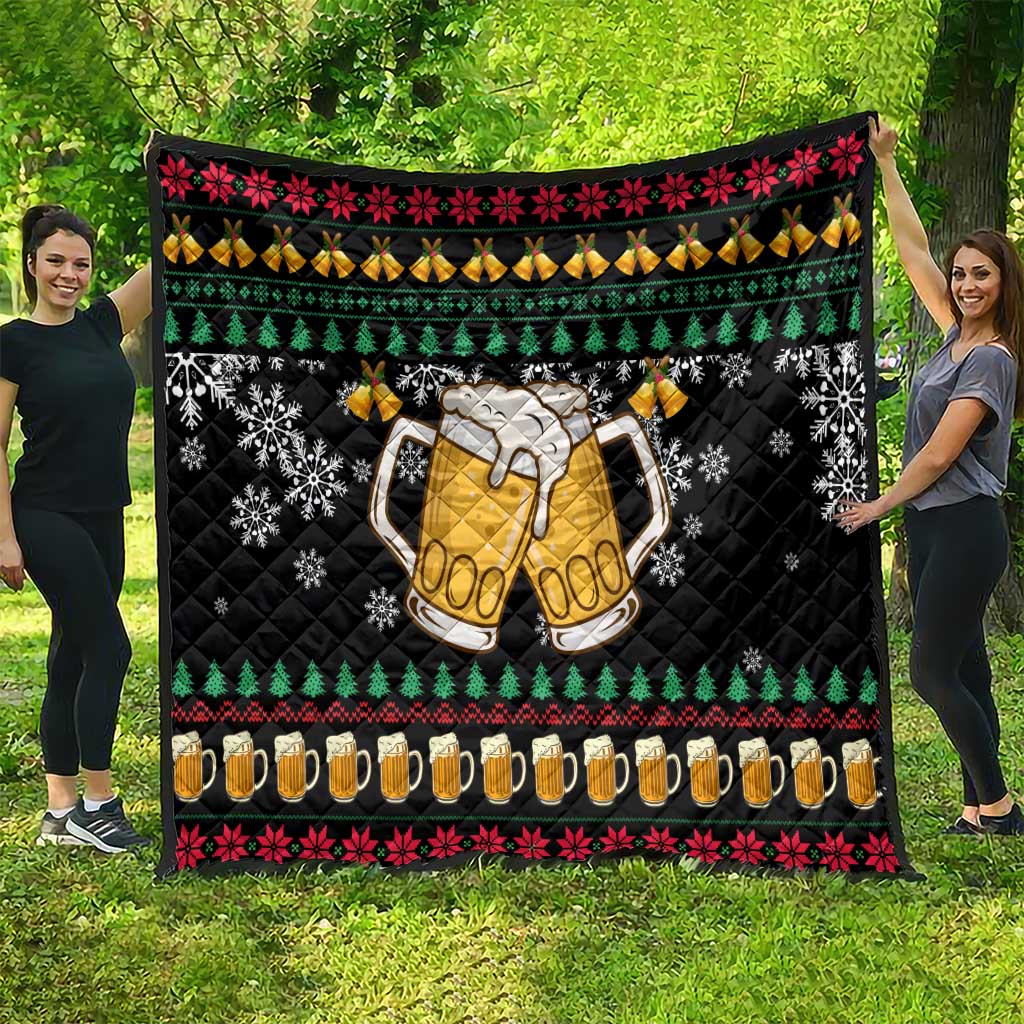 Drinker Bell Christmas Quilt Funny Xmas Holiday Patterns - Wonder Print Shop