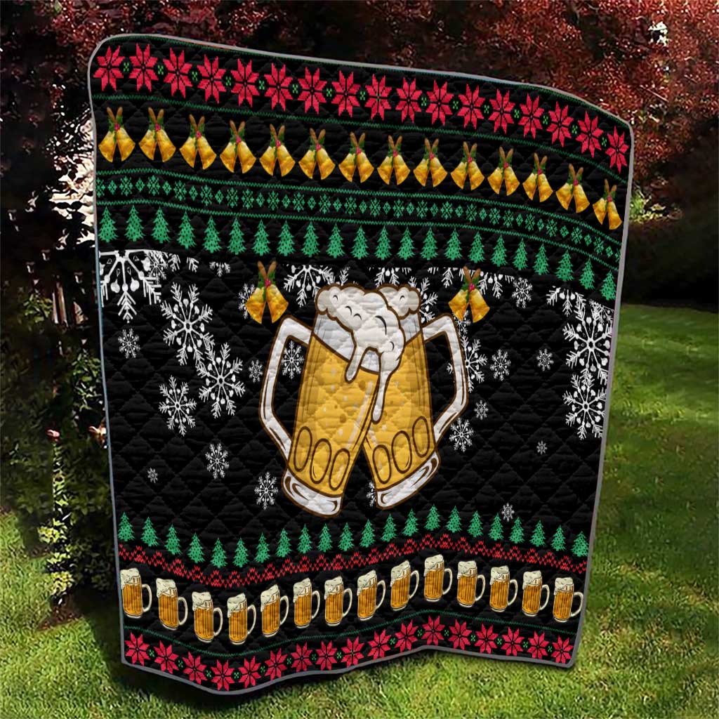 Drinker Bell Christmas Quilt Funny Xmas Holiday Patterns - Wonder Print Shop
