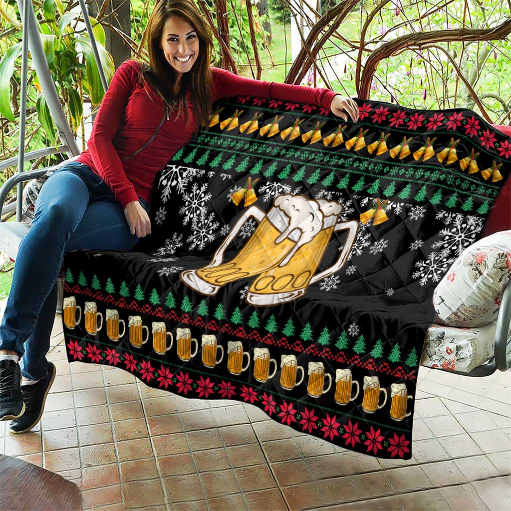 Drinker Bell Christmas Quilt Funny Xmas Holiday Patterns - Wonder Print Shop