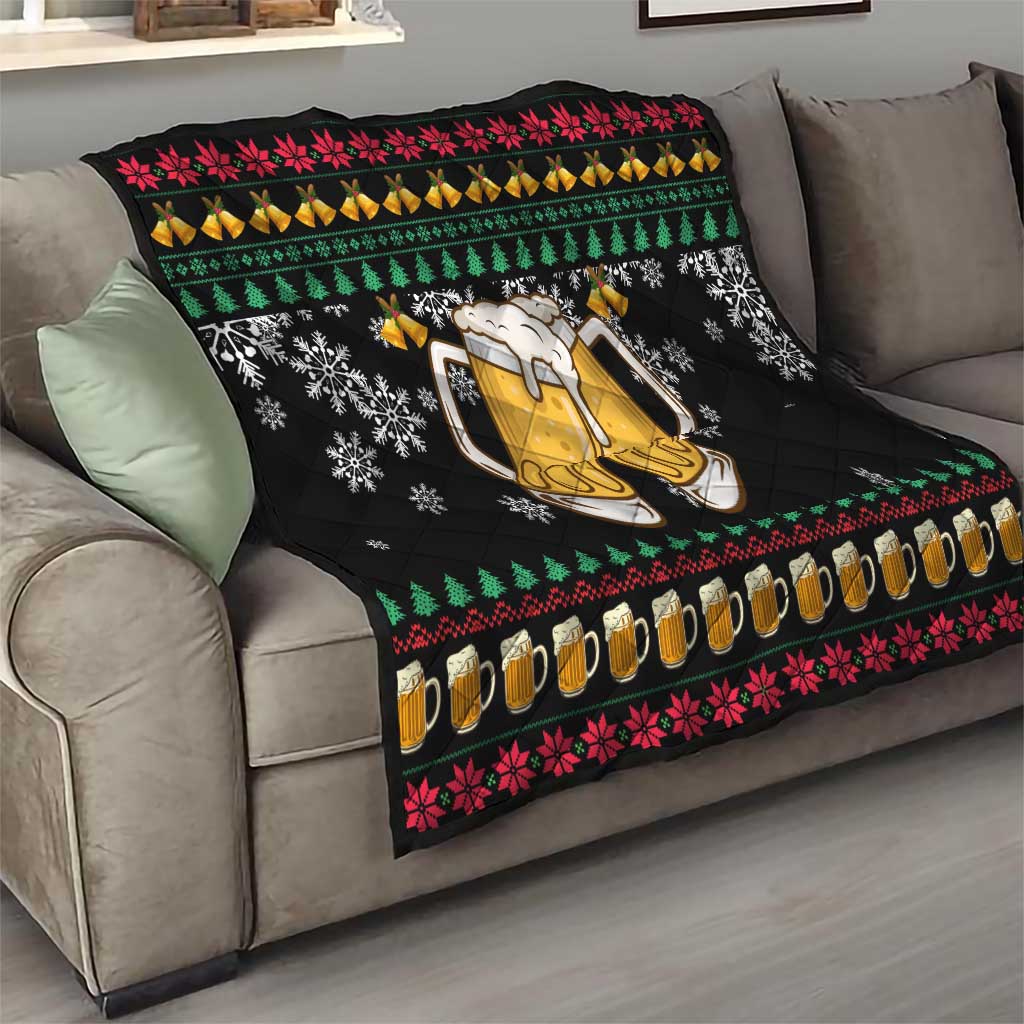 Drinker Bell Christmas Quilt Funny Xmas Holiday Patterns - Wonder Print Shop