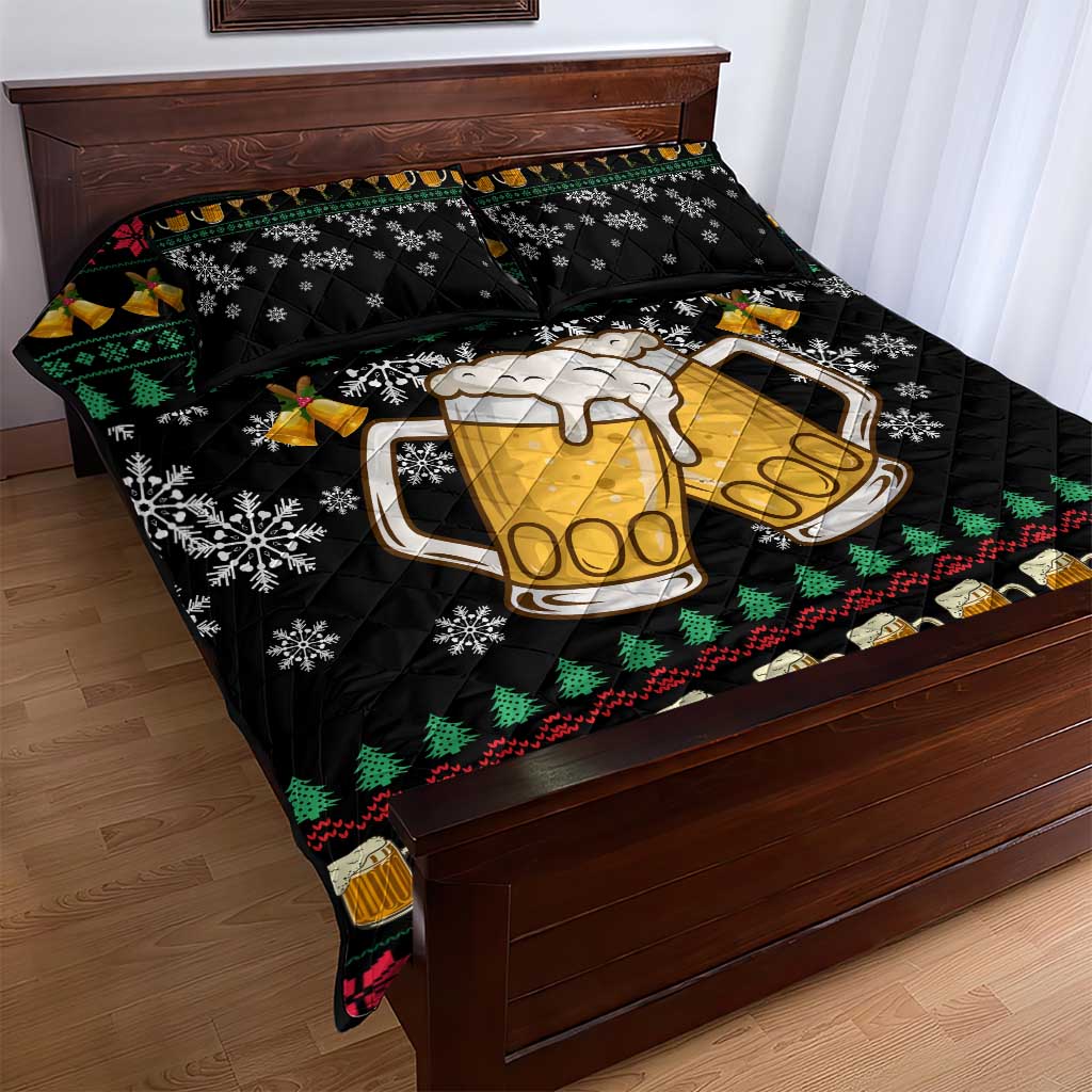 Drinker Bell Christmas Quilt Bed Set Funny Xmas Holiday Patterns - Wonder Print Shop