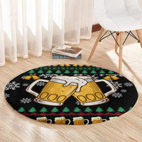 Drinker Bell Christmas Round Carpet Funny Xmas Holiday Patterns - Wonder Print Shop