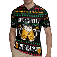 Drinker Bell Christmas Rugby Jersey Funny Xmas Holiday Patterns - Wonder Print Shop