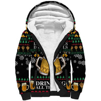 Drinker Bell Christmas Sherpa Hoodie Funny Xmas Holiday Patterns - Wonder Print Shop