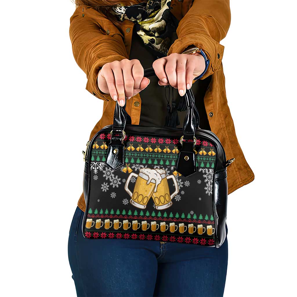 Drinker Bell Christmas Shoulder Handbag Funny Xmas Holiday Patterns - Wonder Print Shop