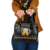 Drinker Bell Christmas Shoulder Handbag Funny Xmas Holiday Patterns - Wonder Print Shop