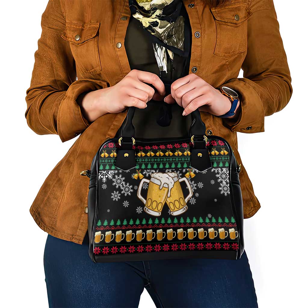 Drinker Bell Christmas Shoulder Handbag Funny Xmas Holiday Patterns - Wonder Print Shop