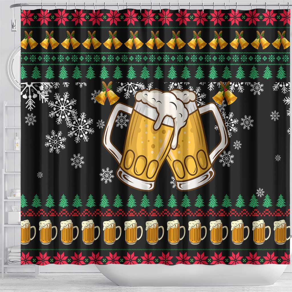 Drinker Bell Christmas Shower Curtain Funny Xmas Holiday Patterns - Wonder Print Shop