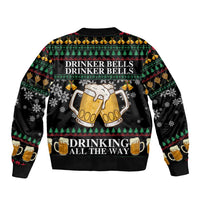 Drinker Bell Christmas Sleeve Zip Bomber Jacket Funny Xmas Holiday Patterns - Wonder Print Shop