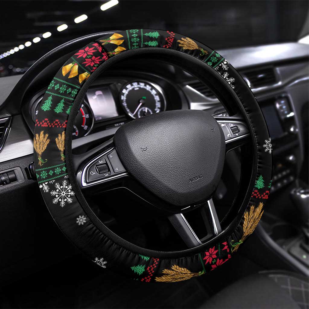 Drinker Bell Christmas Steering Wheel Cover Funny Xmas Holiday Patterns - Wonder Print Shop